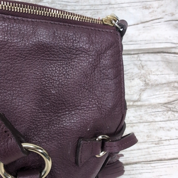 Dooney And Bourke Florentine Deep Purple Large Shoulder Bag - Picture 9 of 11